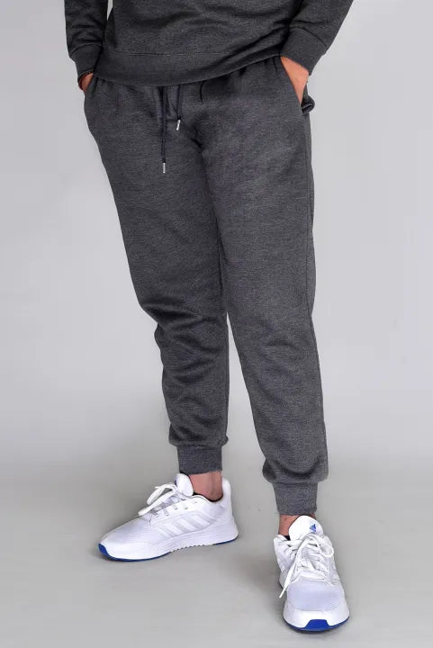 Charcoal winter fleece jogger pants