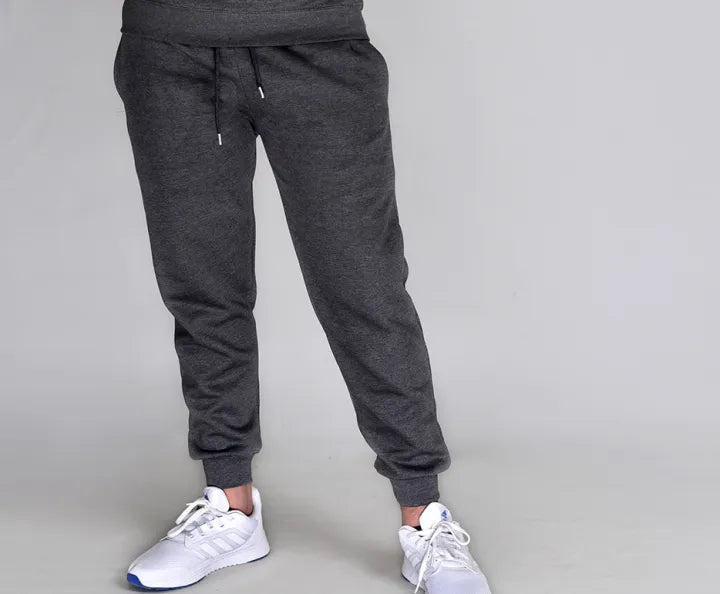 Charcoal winter fleece jogger pants