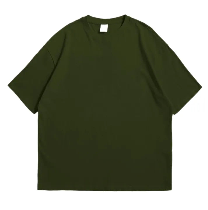 Olive Green drop shoulder T-Shirt for men