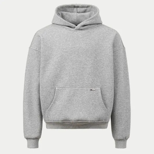 Simple Grey Full Sleeve Hoodie – Classic Everyday Comfort