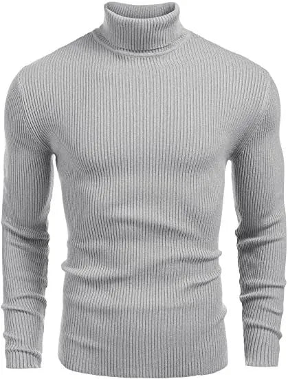 High-Neck Winter Pullover – Thick Warm Knit Wind Protection