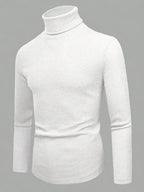 High-Neck Winter Pullover – Thick Warm Knit Wind Protection