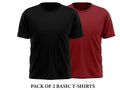 DClothing Pack of 2 plain basic half sleeves T-Shirt For Men